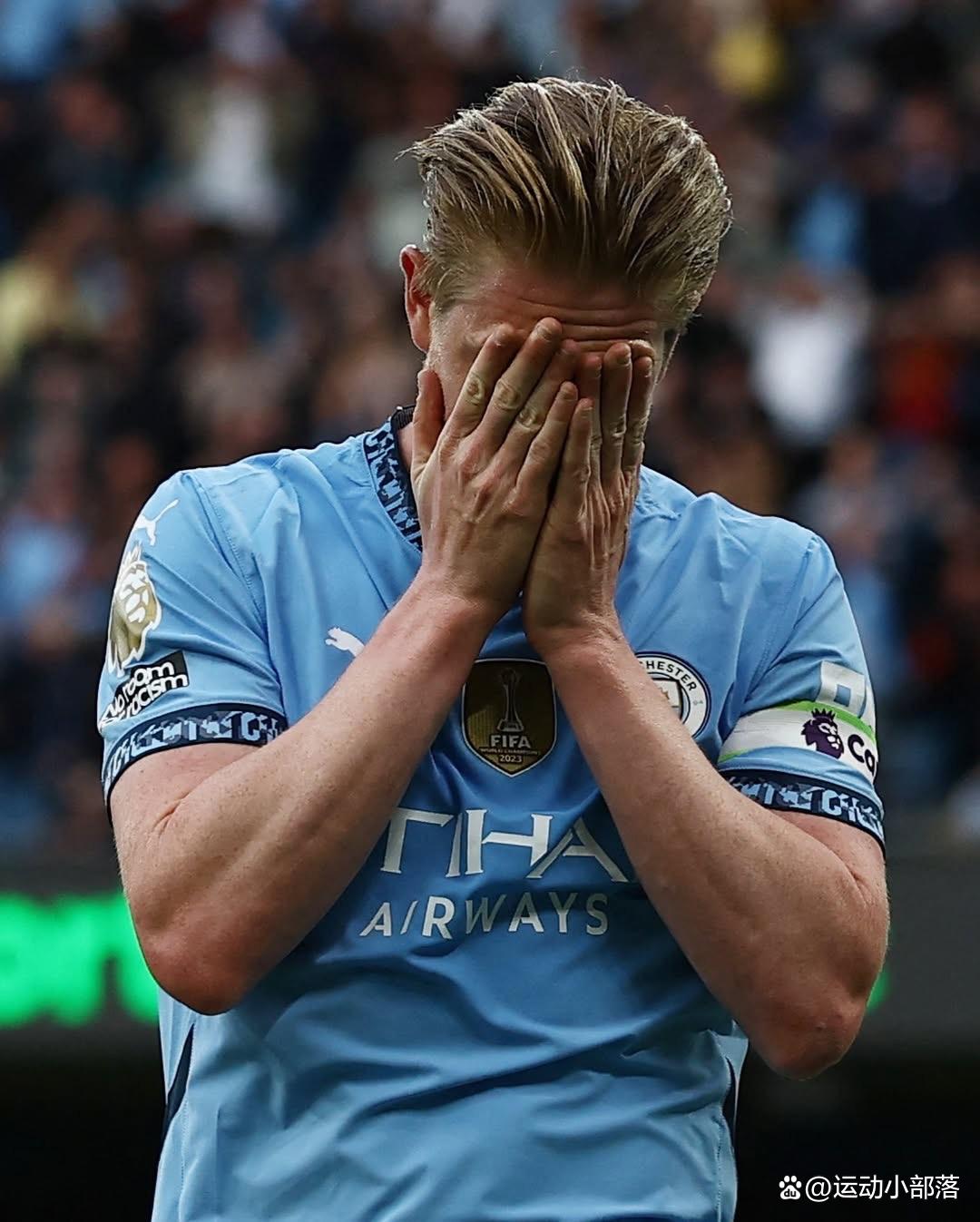 曼城核心德布劳内因伤缺席关键战役，球队备战受影响